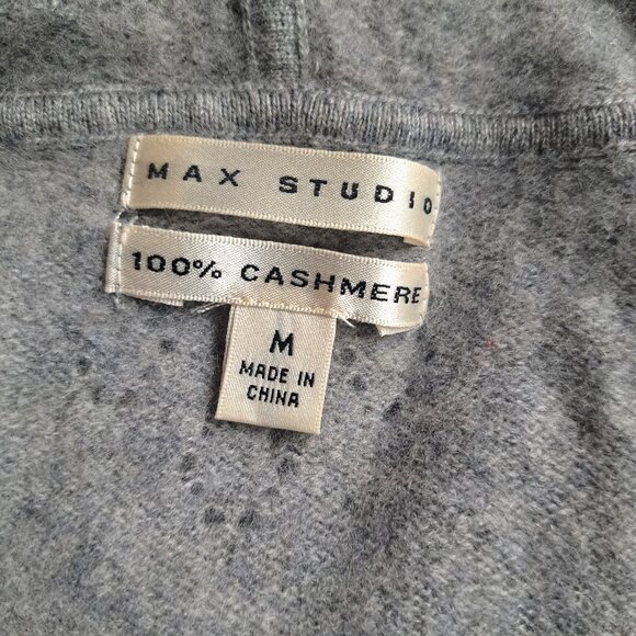 100% Cashmere Sweater Grey with Hood Size M - Picture 4 of 7